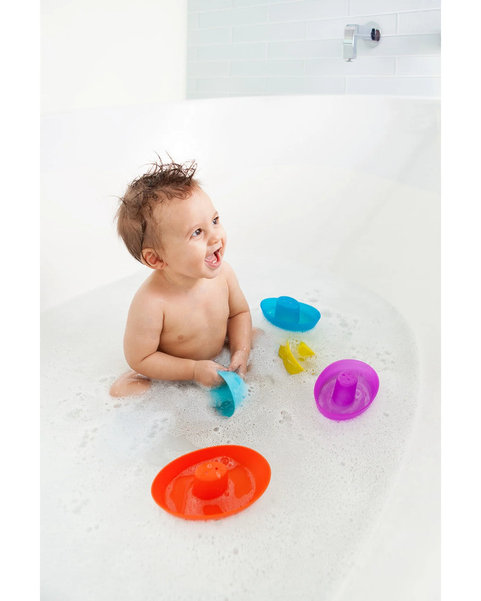 Boon Fleet Stacking Boats Bath Toy - Image 3