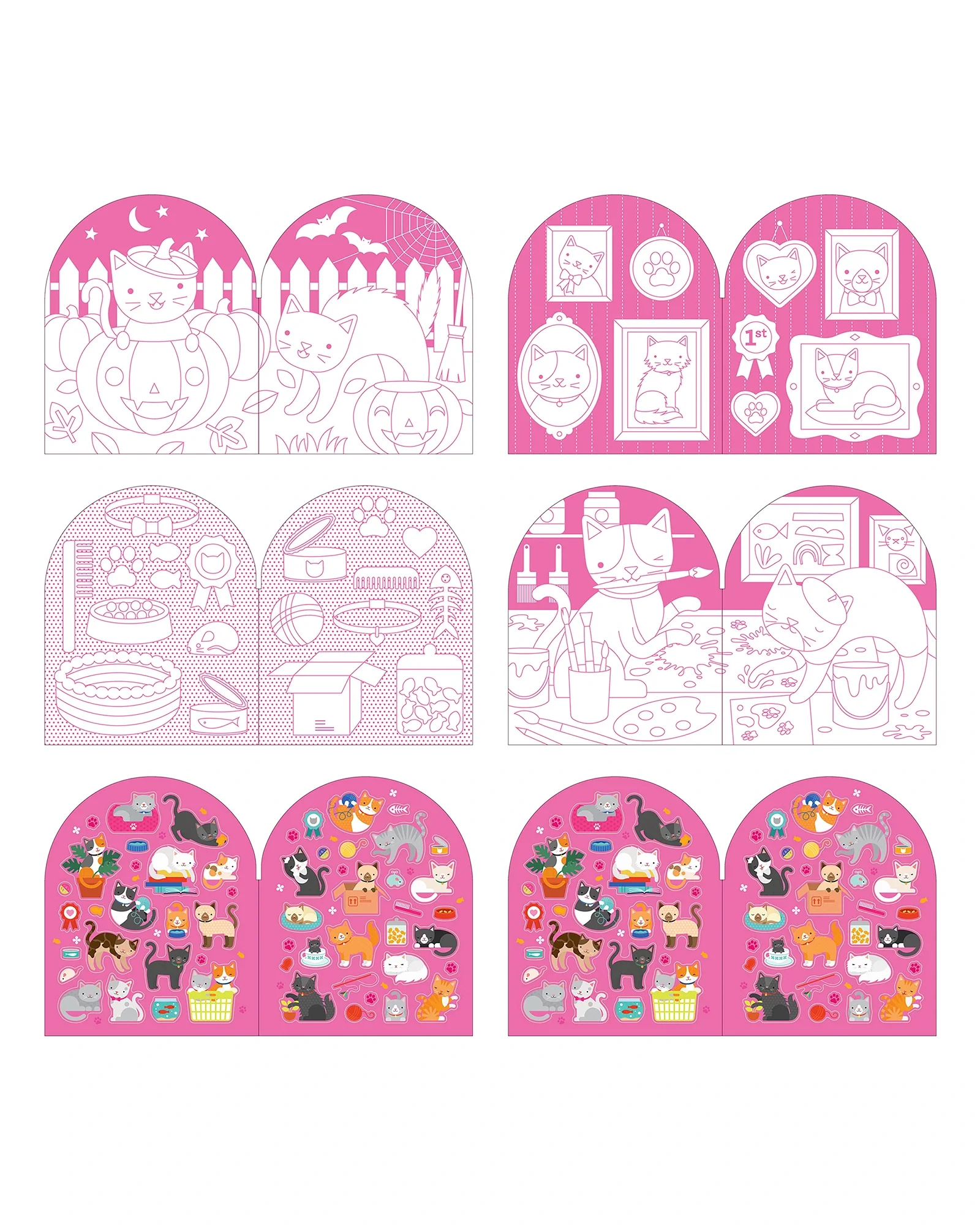 Colouring Book with Sticker Cats - Image 3