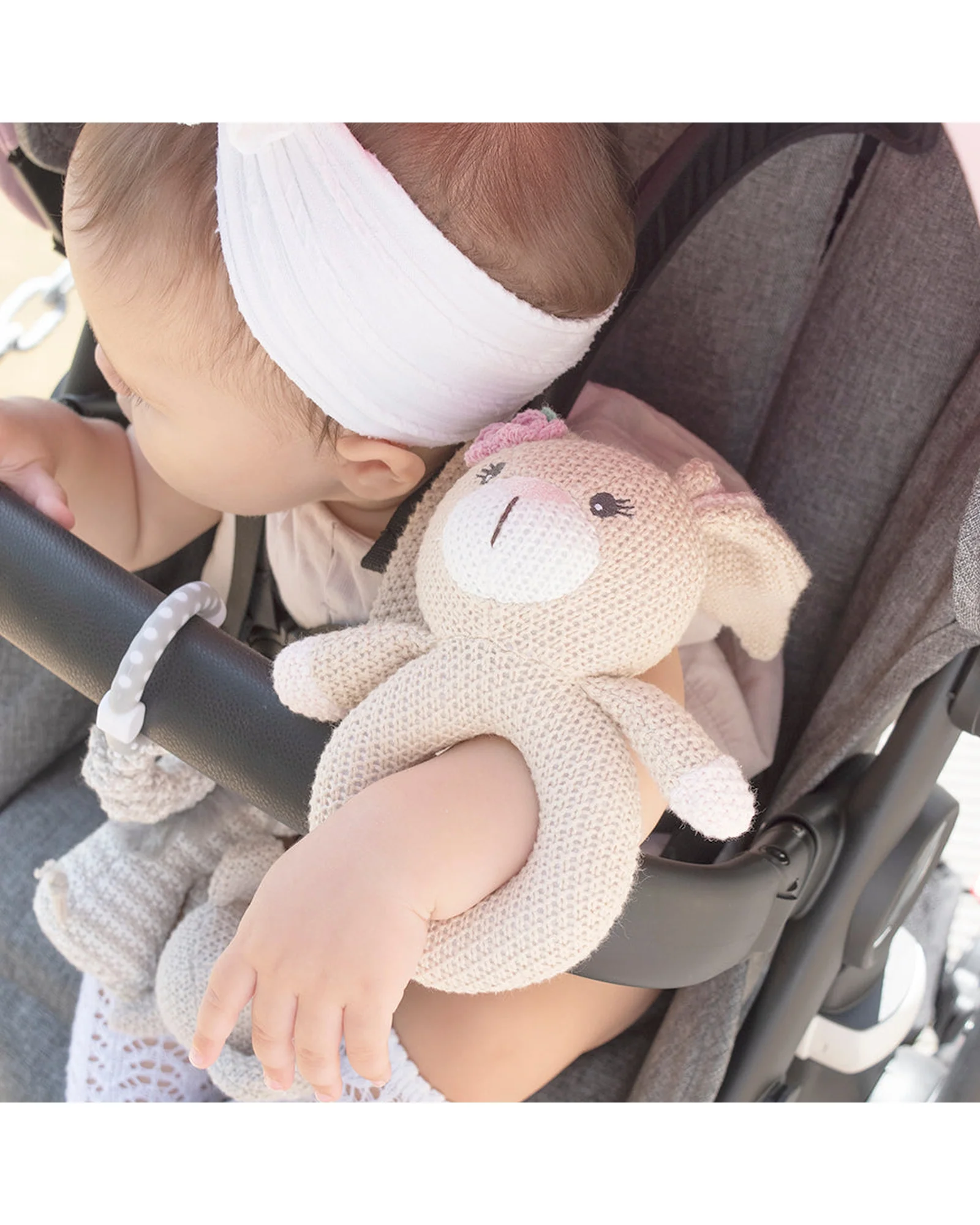 Knitted Ring Rattle Amelia the Bunny - Image 4