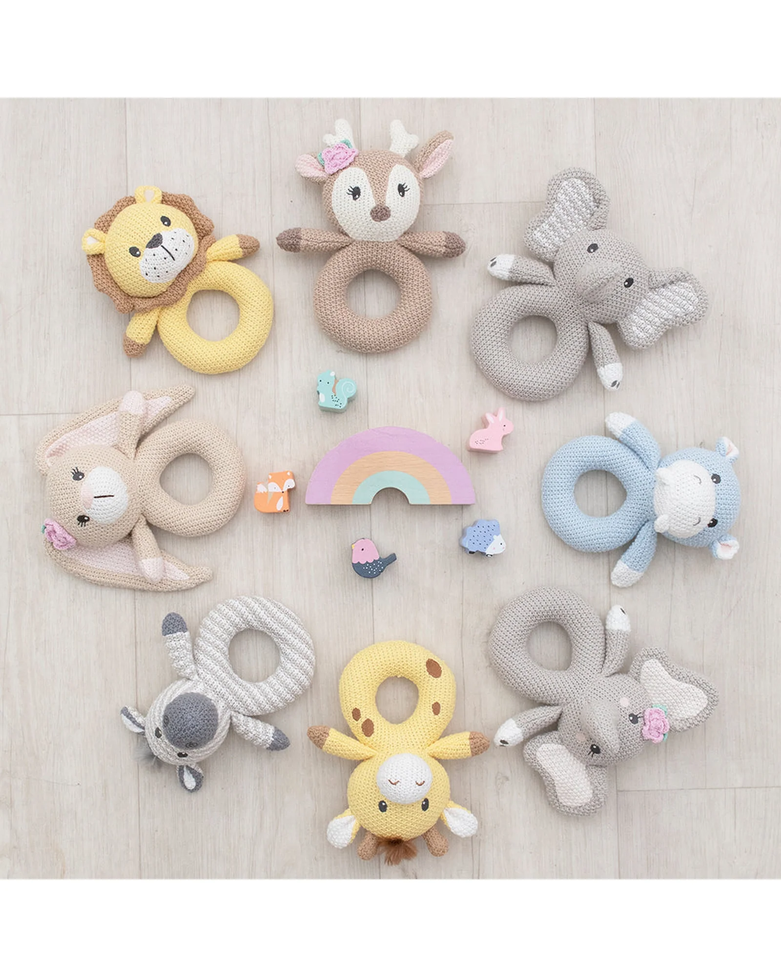 Knitted Ring Rattle Amelia the Bunny - Image 6