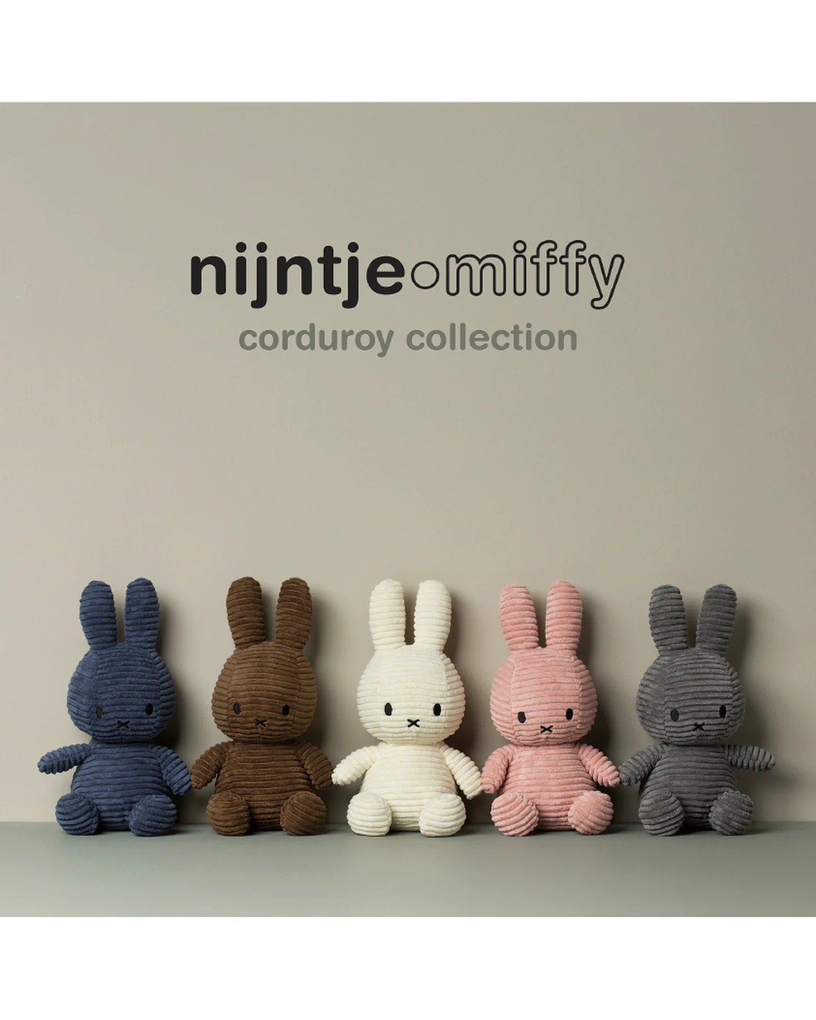 Miffy ECO Corduroy Offwhite 23cm - Image 4